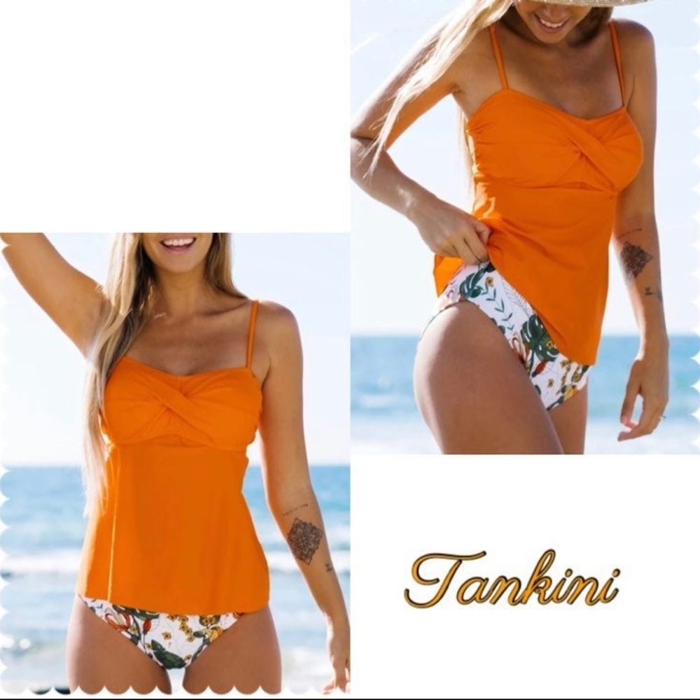 Tankin two piece bikini set